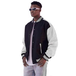 Custom Logo Leather Sleeves Jackets Letterman Baseball