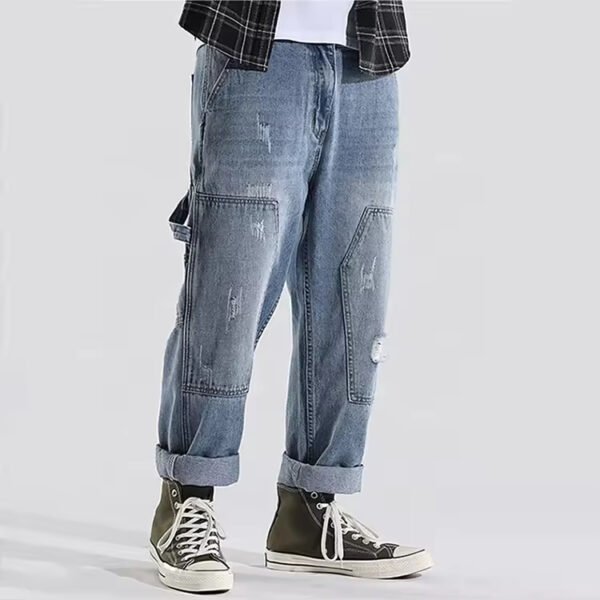 Custom Loose Fit Ripped Hip Hop Denim Jeans