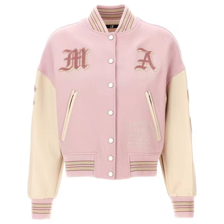Custom Pink Baseball Jacket - Premium Bulk Order