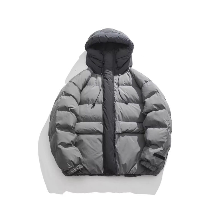 Men's Retro Hooded Large Pocket Winter Down Jacket