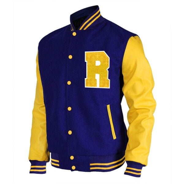 R Letterman Varsity Jacket Blue & Yellow