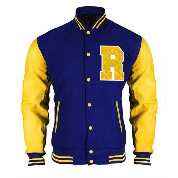 R Letterman Varsity Jacket Blue & Yellow